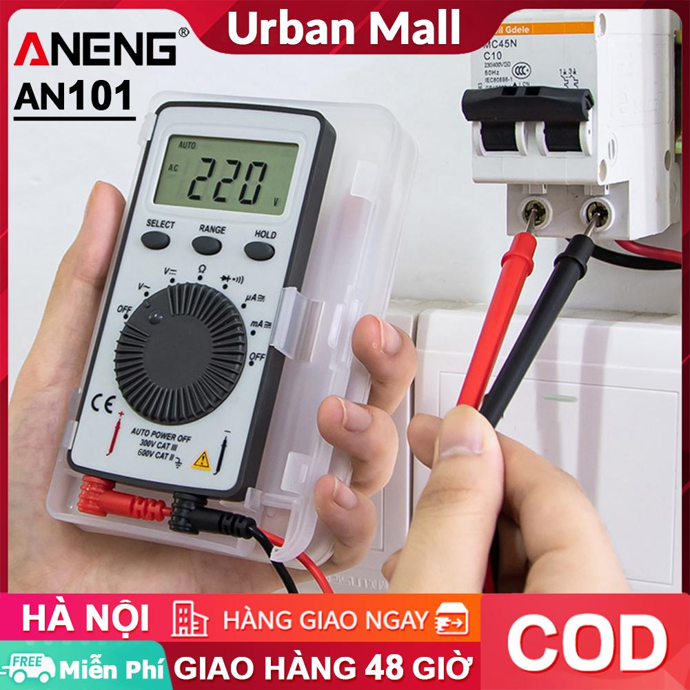 ANENG AN101 Mini Digital Multimeter Multimetro Tester DC/AC Voltage Current Lcr Meter Pocket Professional Testers with Test Lead