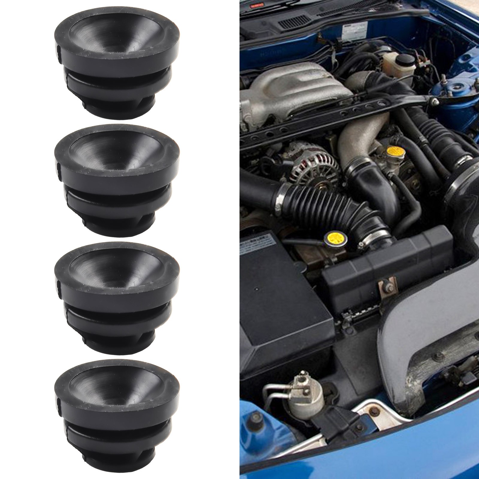 【Overauto】 Rubber Mounts Car Engine 4Pcs Black Bush Buffer P30110238 Brand New High Quality
