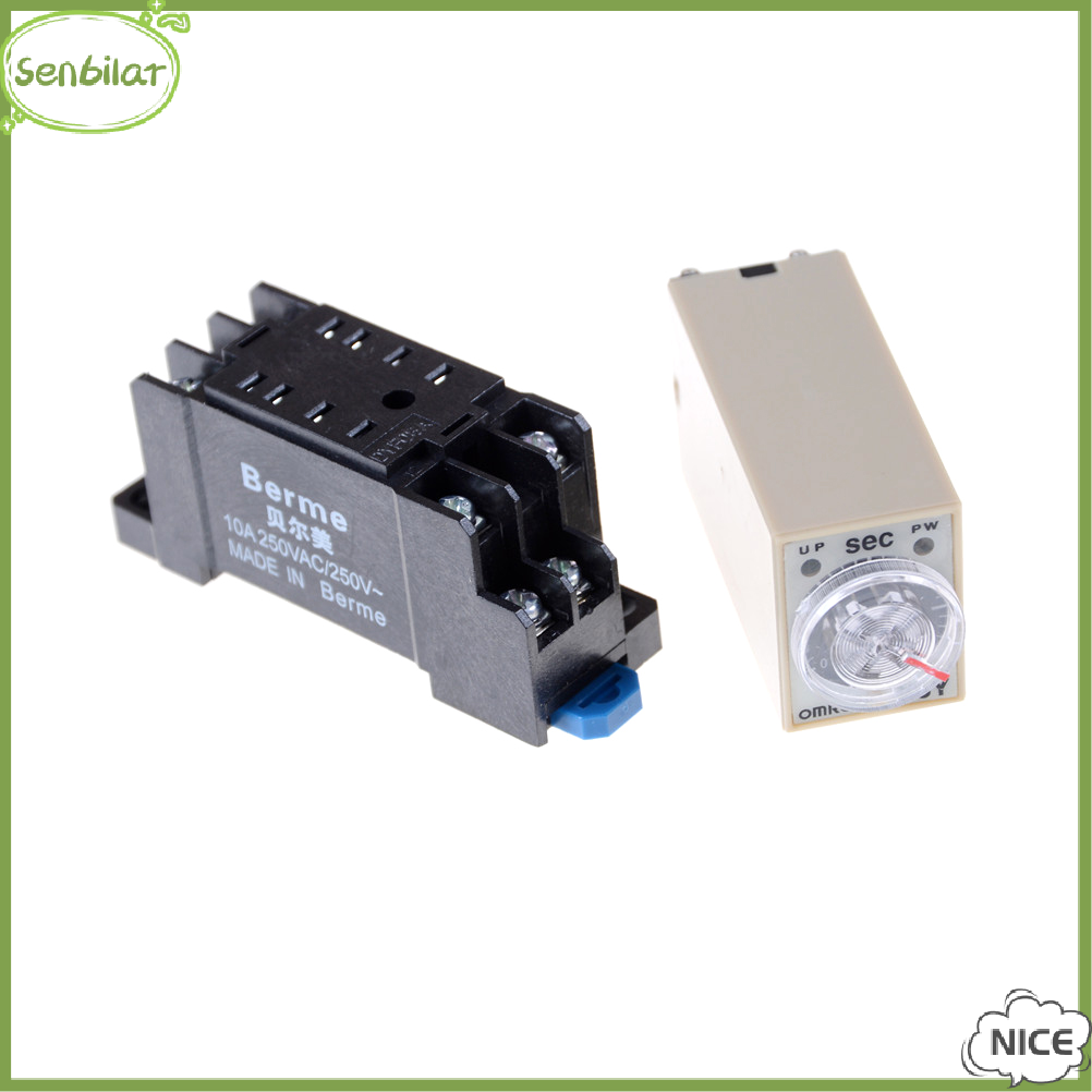 [Senbilar] DC 24V H3Y-2 Power On Time Relay Delay Timer 0-60 Second DPDT Base Socket
