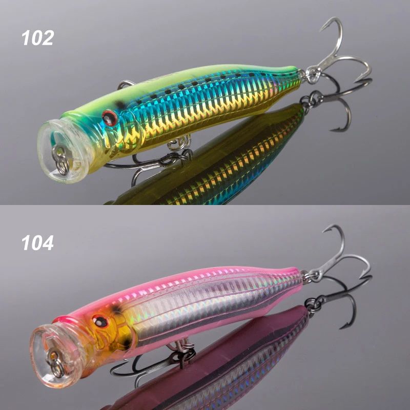 Noeby Feed Popper Spinning Fishing Lure Topwater 100mm20g 120mm29g