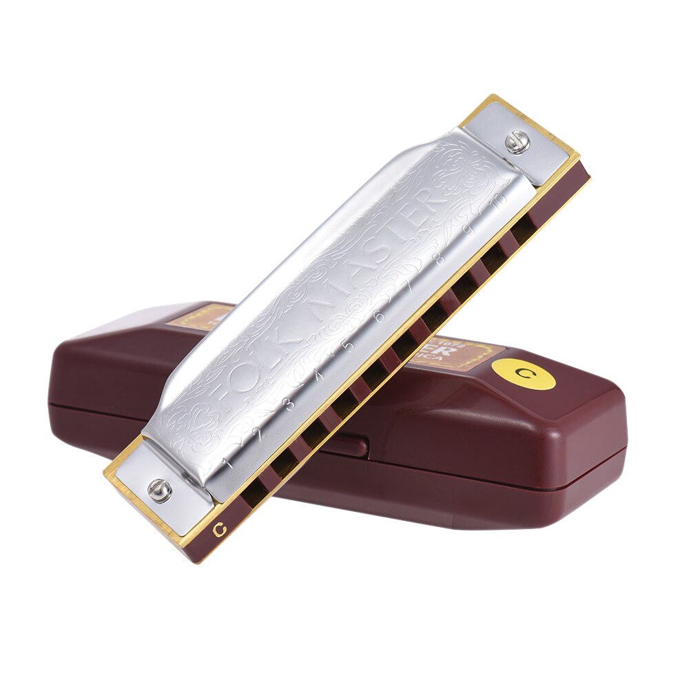 Special offers suzuki folkmaster blues harmonica standard key of c a b e f key 10-hole 20 tones diatonic blues gaita harmonica for beginner