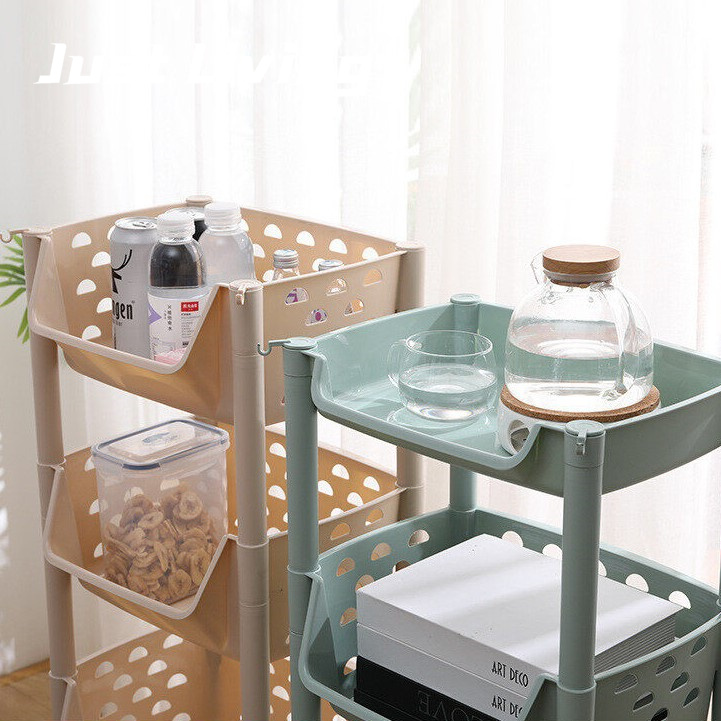JustLiving Giá Đựng Rau Củ Nhà Bếp Nhiều Tầng Giỏ Đựng Đồ Đặt Sàn Giỏ Đựng Rau Củ Quả Gia Dụng Kệ Đựng Đồ Chơi Giá Đựng Đồ Phòng Tắm