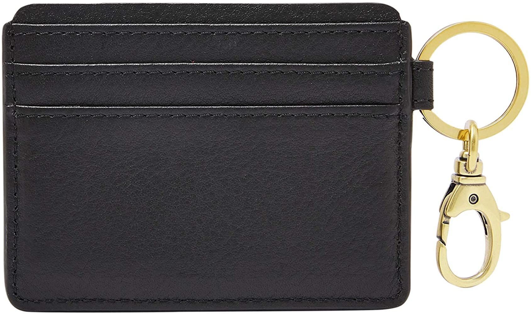 Fossil Women's Lee Leather Card Case Wallet With Keychain Lazada