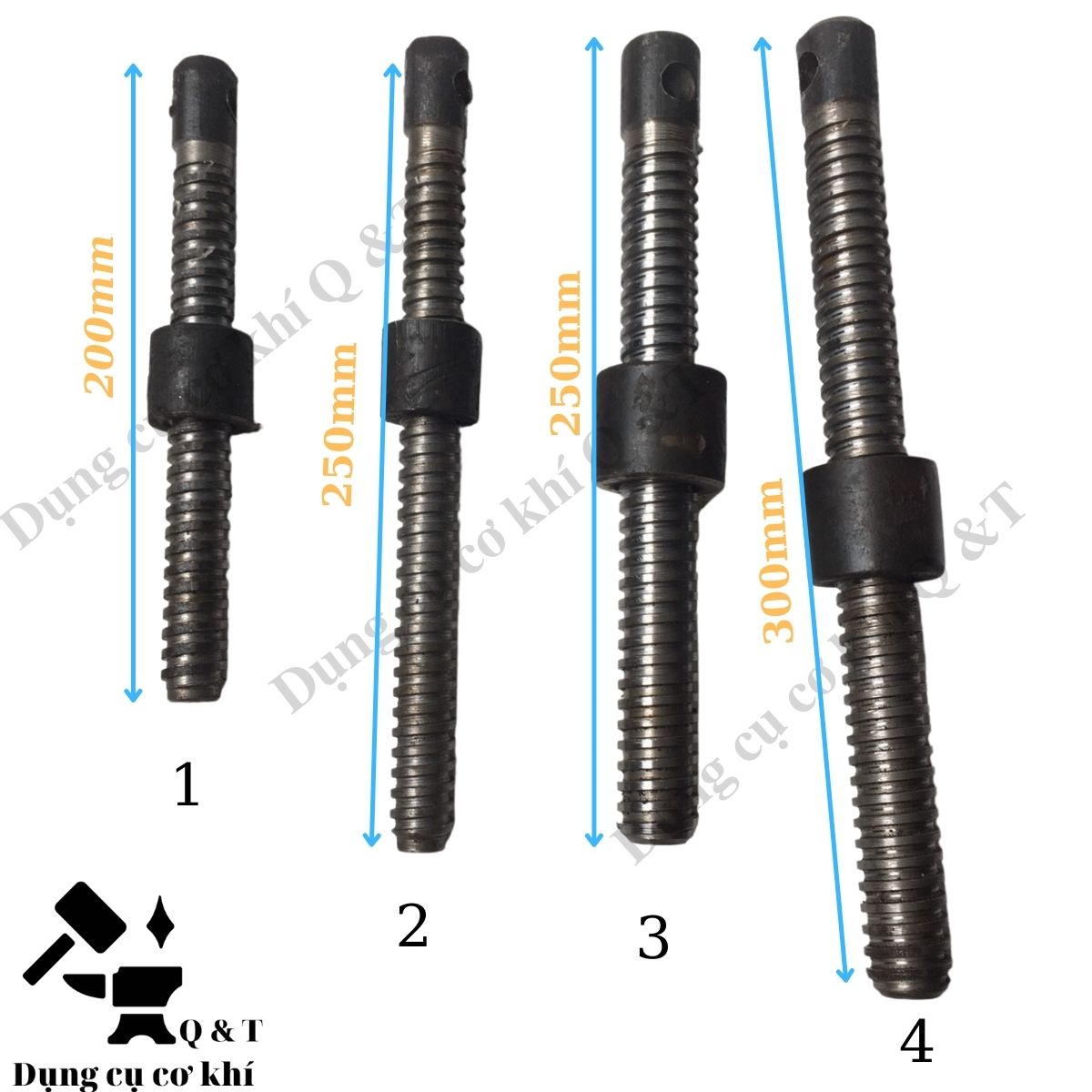 Vít me trục 19-21mm dài 200mm và 250mm ( có 1 đai ốc đi kèm )
