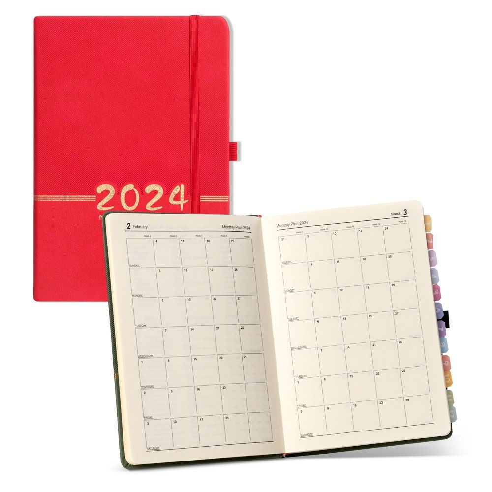 HIV00 Taking Notes English Agenda 2024 A5 Notebook Diary Notepad To Do List Business Notebook 5 Color Diary Weekly Monthly 12 Months Planner Notepad Office supplies