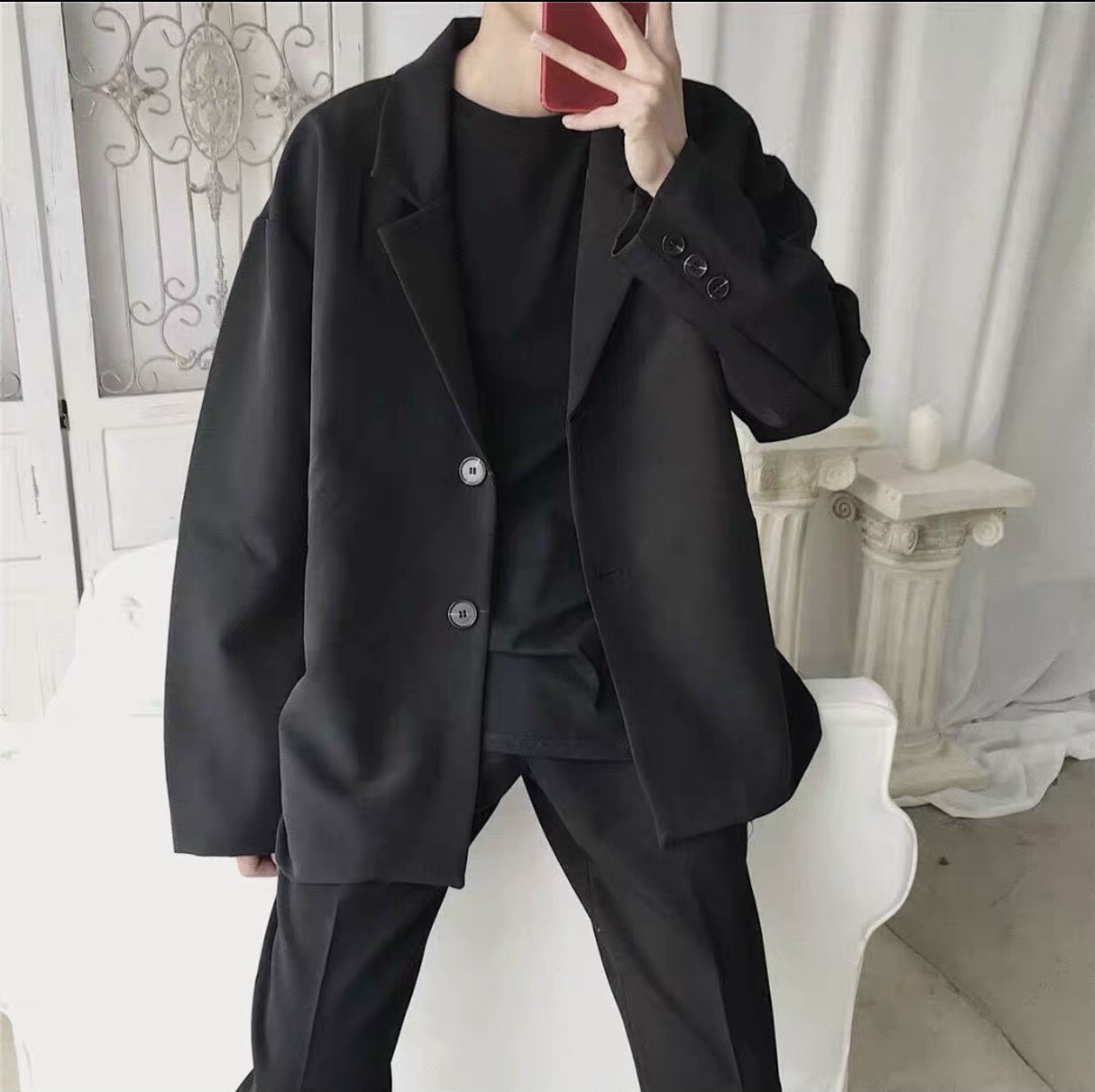 [FreeshipMAX] Áo blazer nam form rộng dày tay Hàn Quốc 2 lớp phong cách vest thanh lịch đi học đi làm phối cùng quần âu, sơ mi BZ01