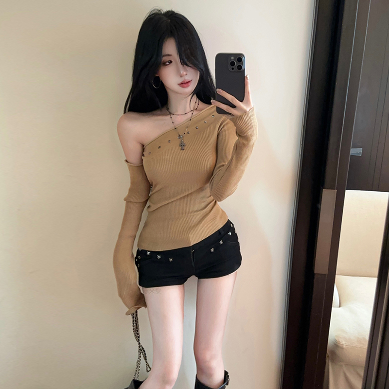 Sexy Ruched Off Shoulder Sweaters(5 Colors)