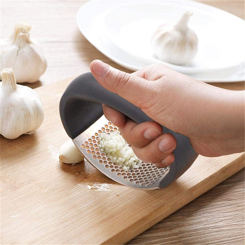 Garlic Press Crusher Rocker, Garlic Press Rocker Stainless Steel Ginger ...