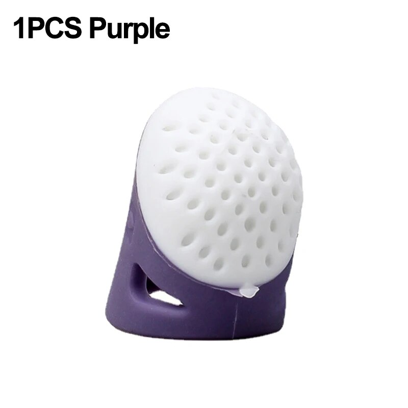 4/1PCS Thimbles Anti-slip Finger Cover Silicone Sewing Finger Tips Hollowed Protector Sleeve DIY Hand Cross-stitch Sewing Tools