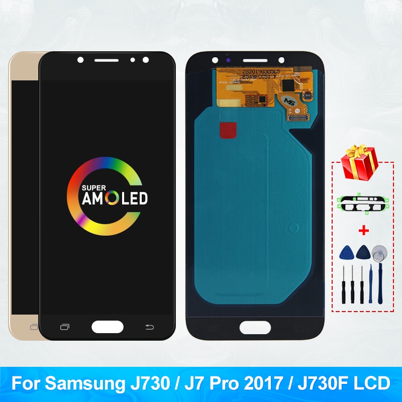 Super amoled j730fn/ds lcd for suitable for samsung galaxy j7 pro 2017 j730 j730f lcd display and touch screen digitizer replacement parts