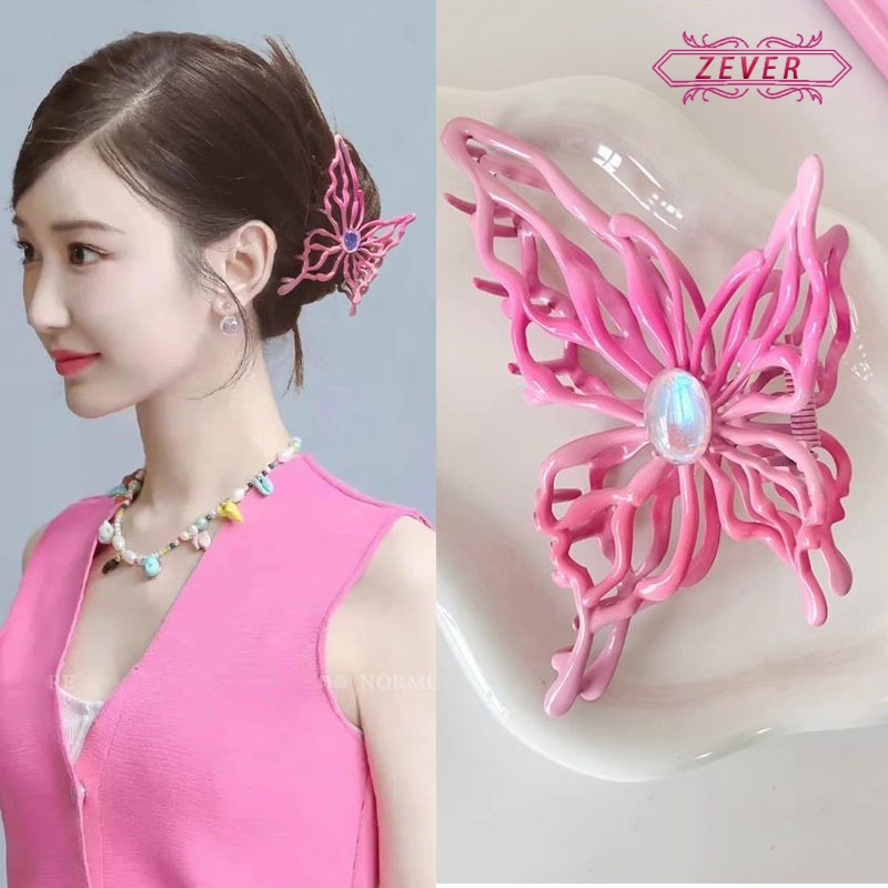 Kẹp Tóc Cá Mập Bằng Kim Loại Màu gradient Thời Trang y2k