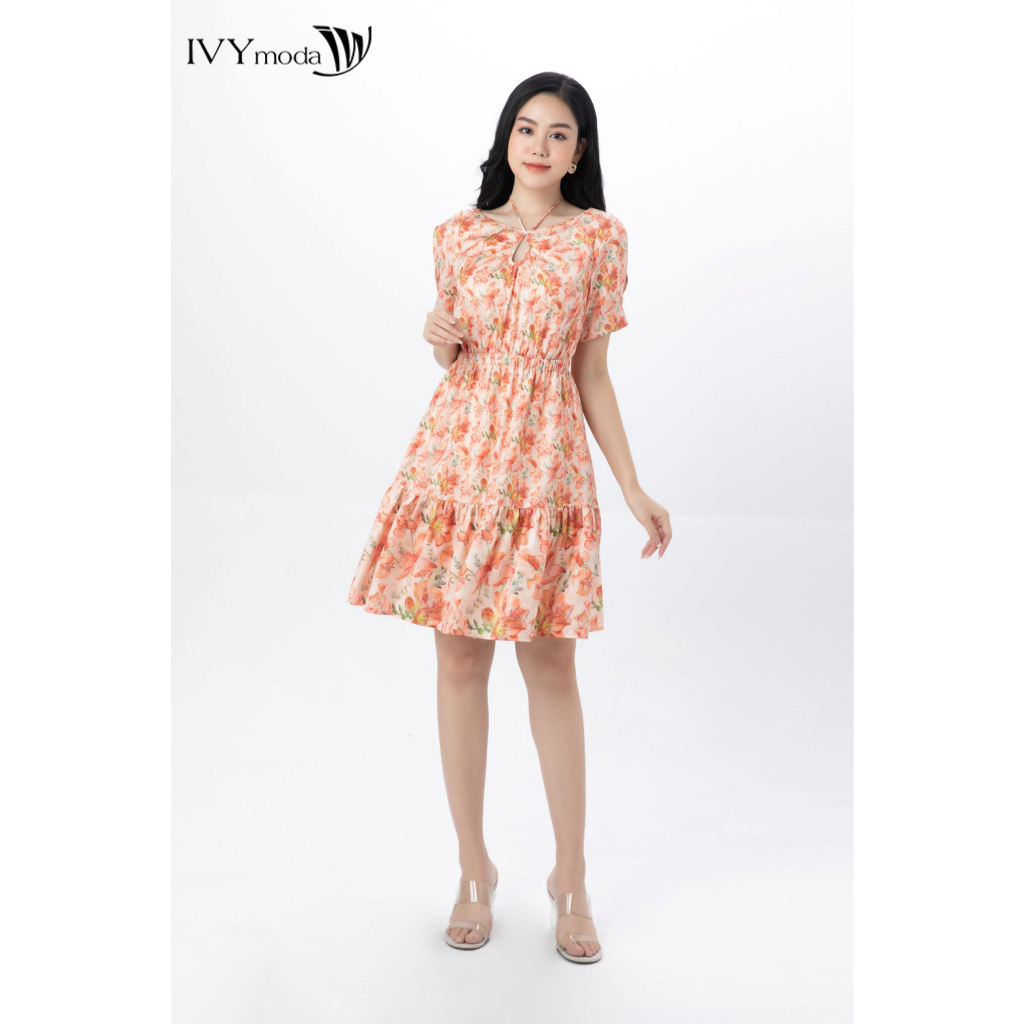 [20H 5.6 - MUA 2 GIẢM THÊM 5% | VOUCHER 14% ĐƠN 500K] Đầm lụa phối dây - Calantha Dress IVY moda MS 48M7475