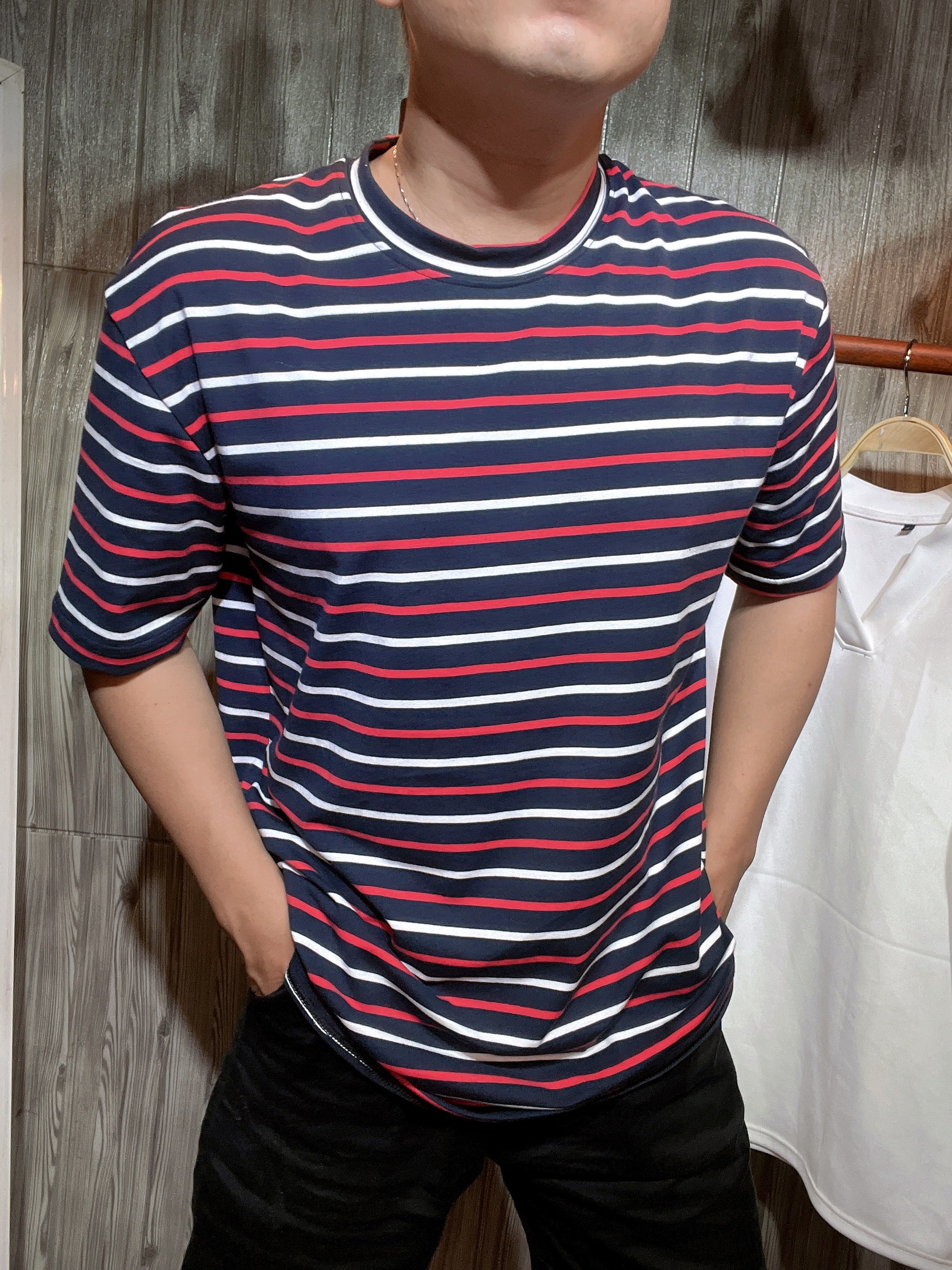 Áo thun Stee Sọc ngang R&W CVC Unisex