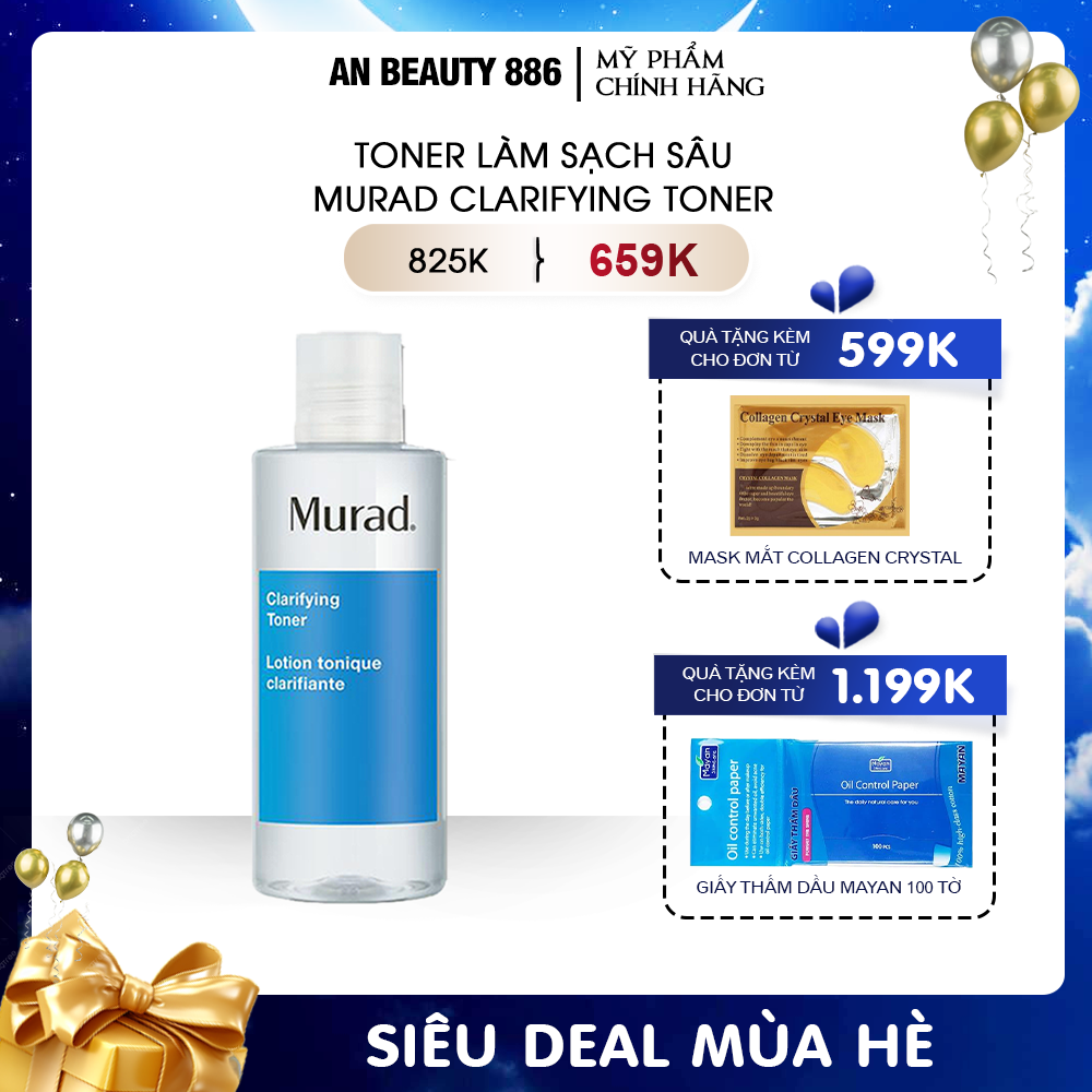 Nước cân bằng giúp giảm dầu nhờn Murad Clarifying Toner 180ml