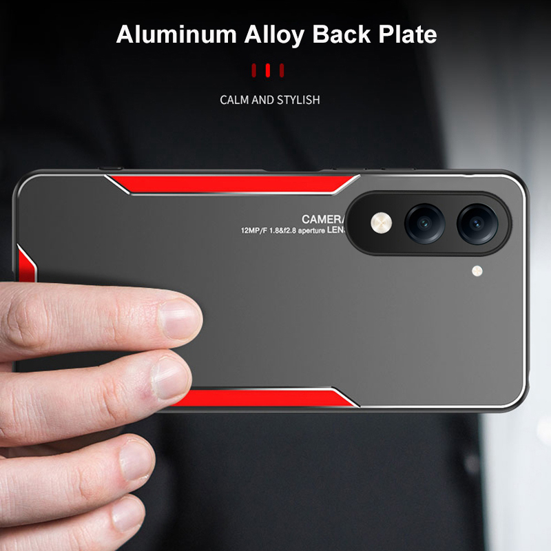 Phone case Vivo Y19S GT Y29S Y29T Aluminum Metal Matte Cover Soft Silicone Frame Camera Protection Cover For Back Cover Vivo Y29T Y29S Y19S GT Case.