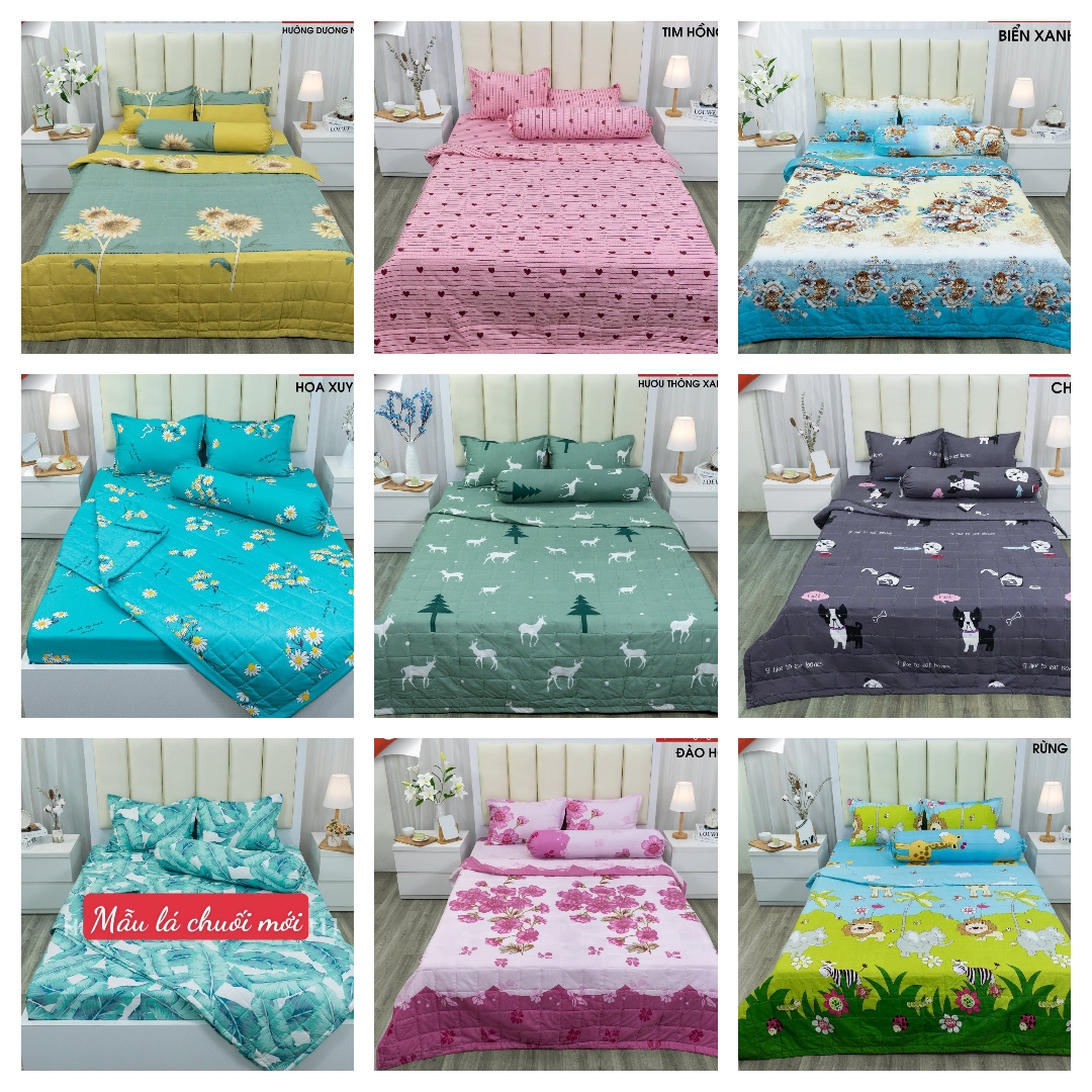 ga trải giường  1m8x2m chất cotton poly có chọn mẫu
