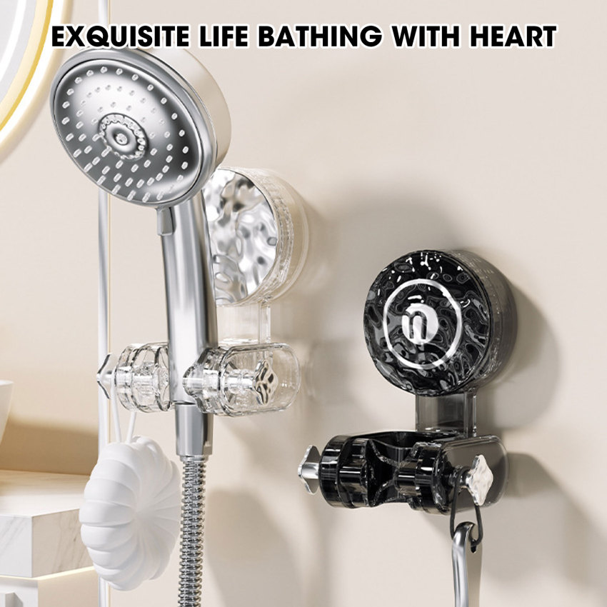 Shower Head Holder Removable Adjustable Shower Wall Holder Bracket Suction Cup Shower Head Bracket No Drilling For Bathroom