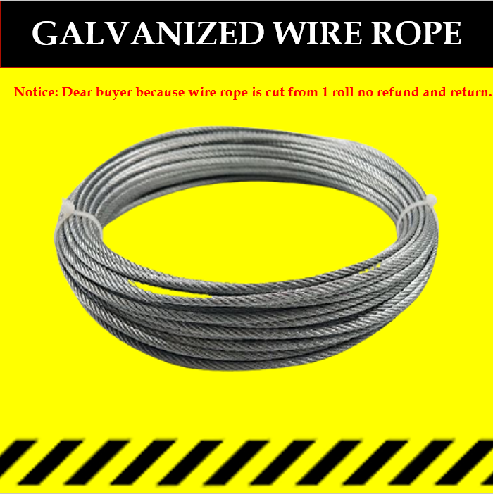 Twin Jean III Steel Cable 6mm 8mm 10mm 1m10m Galvanized Steel Wire
