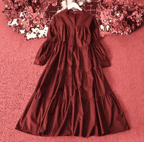 (Winter Season) Trending Panel Style Long Cotton Frock for Winter by Dealistaan. 