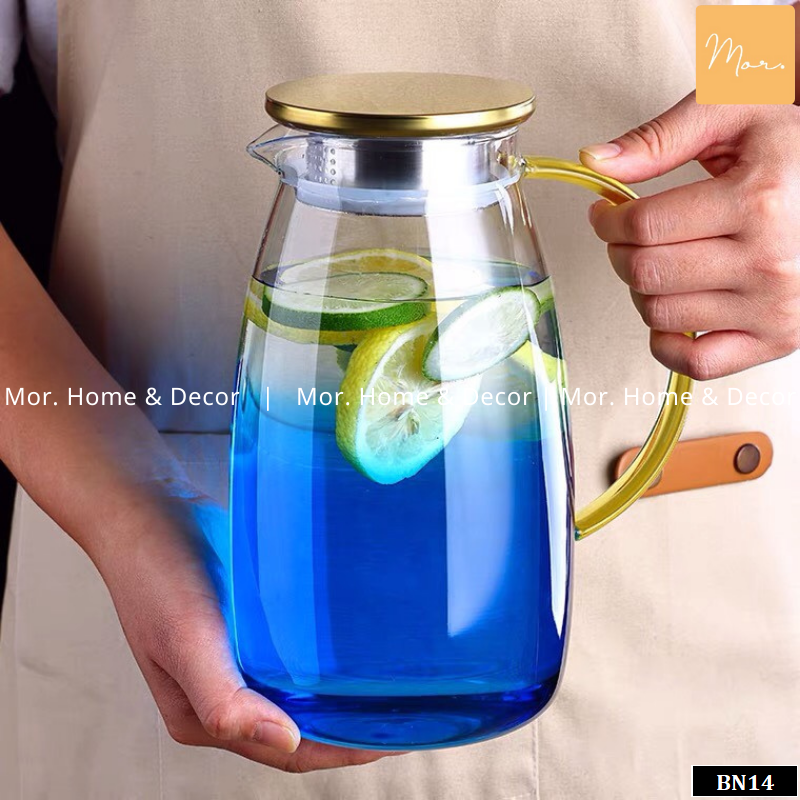 Bình nước thủy tinh chịu nhiệt - 1.8L