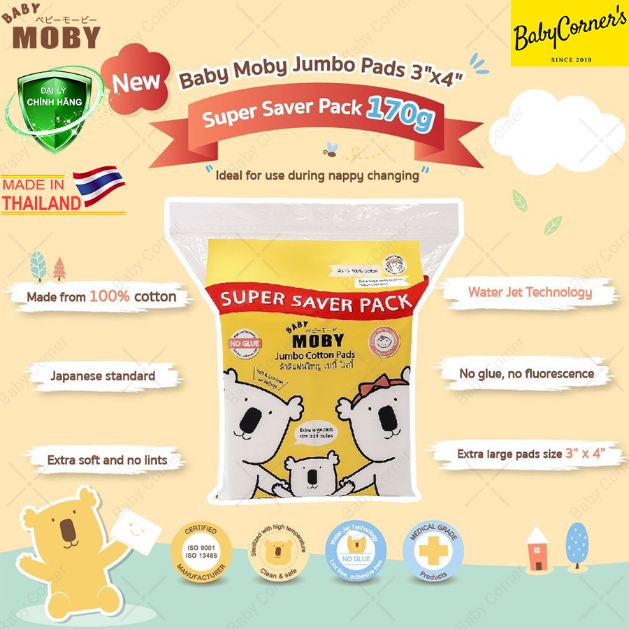Bông miếng đa năng Moby Babymall.vn