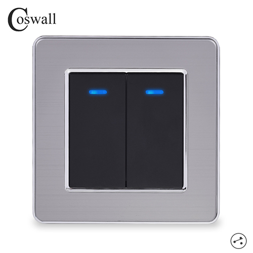 【TopazTrove】Coswall 2 Gang 2 Way Light Switch On / Off Wall Switch With ...