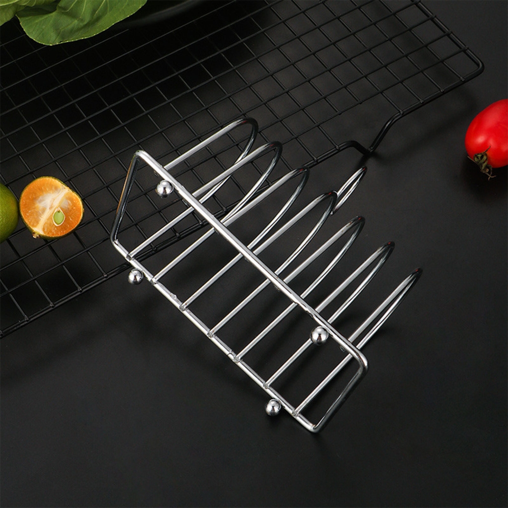 Toast Bread Rack Stainless Steel Bread Holder 6 Slices Bread Display Stand