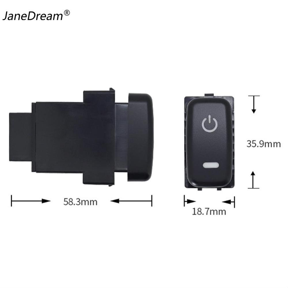 JaneDream Car Power Supply Electronic Trunk Tailgate Automatic Headlight Switch Button For Mitsubishi Zinger Lancer Fortis