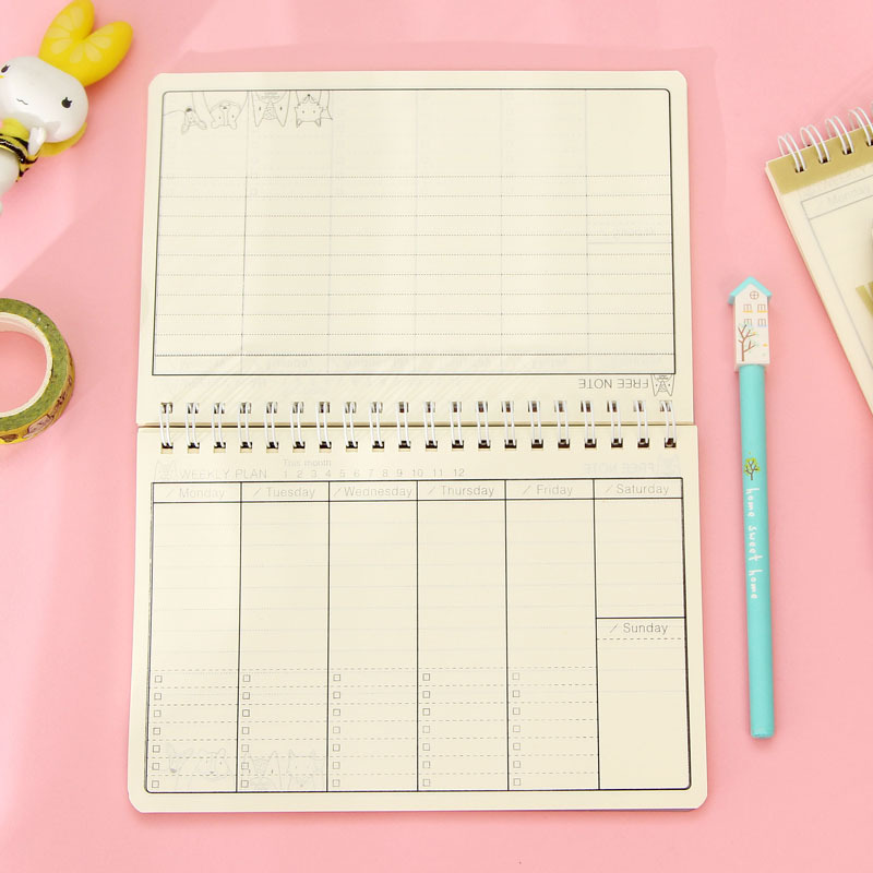 Sổ kế hoạch tuần Hình con thú đáng yêu (Weekly Planner)
