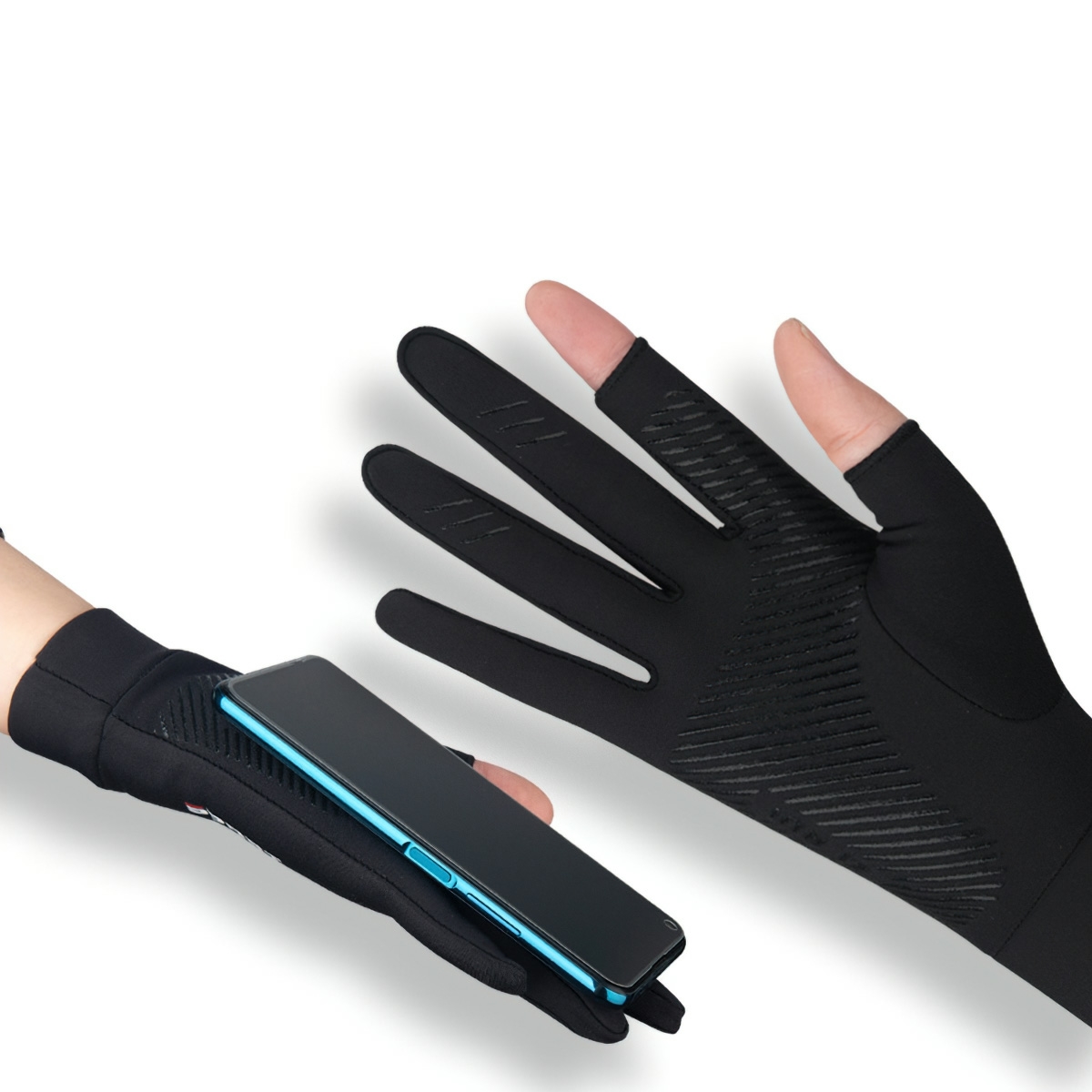 Găng tay lái xe chống nắng UV bằng lụa lạnh thoáng khí tiện lợi CINDY