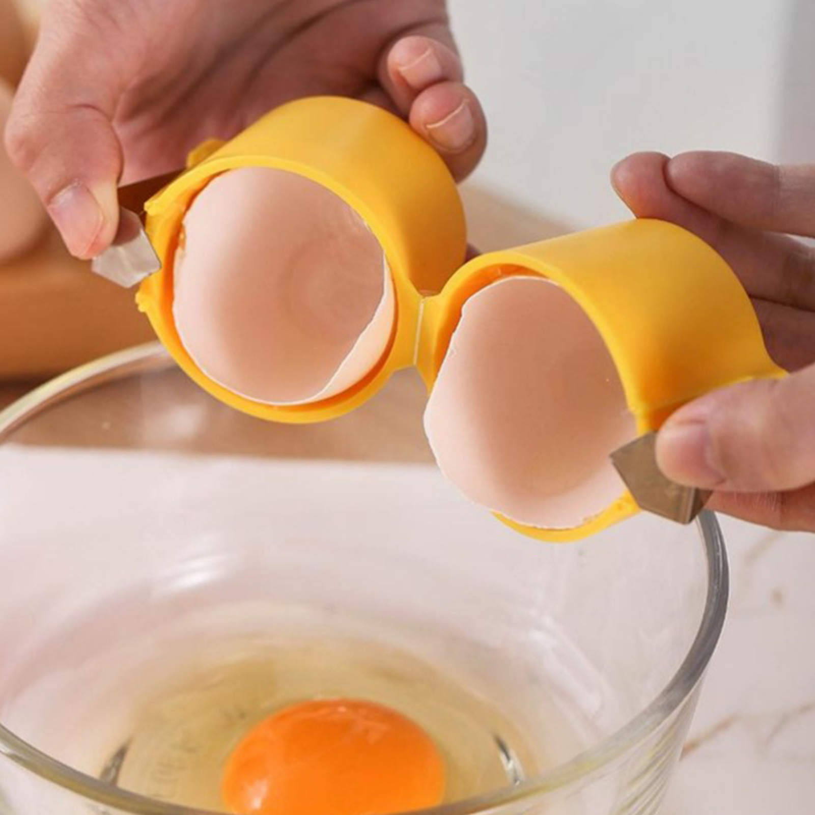 Egg Shell Opener Eggshell Remover Portable Egg Opener Set for All Egg Sizes Handy Kitchen Gadget for Camping Travel Crack Separate Eggs Easily 1/3/6pcs Available