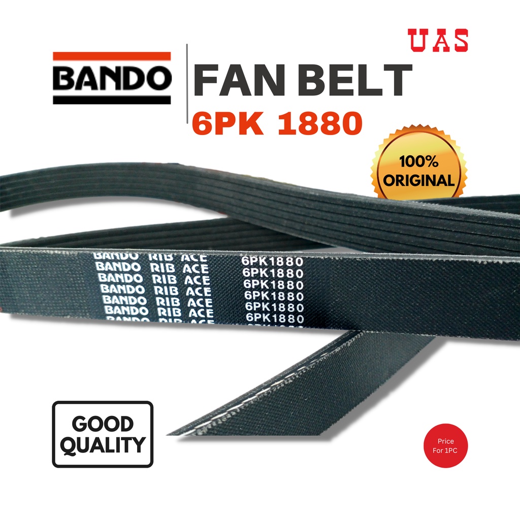 BANDO Fan Belt 6pk 1880 applicable for TOYOTA Altis ZZE121 ZZE122