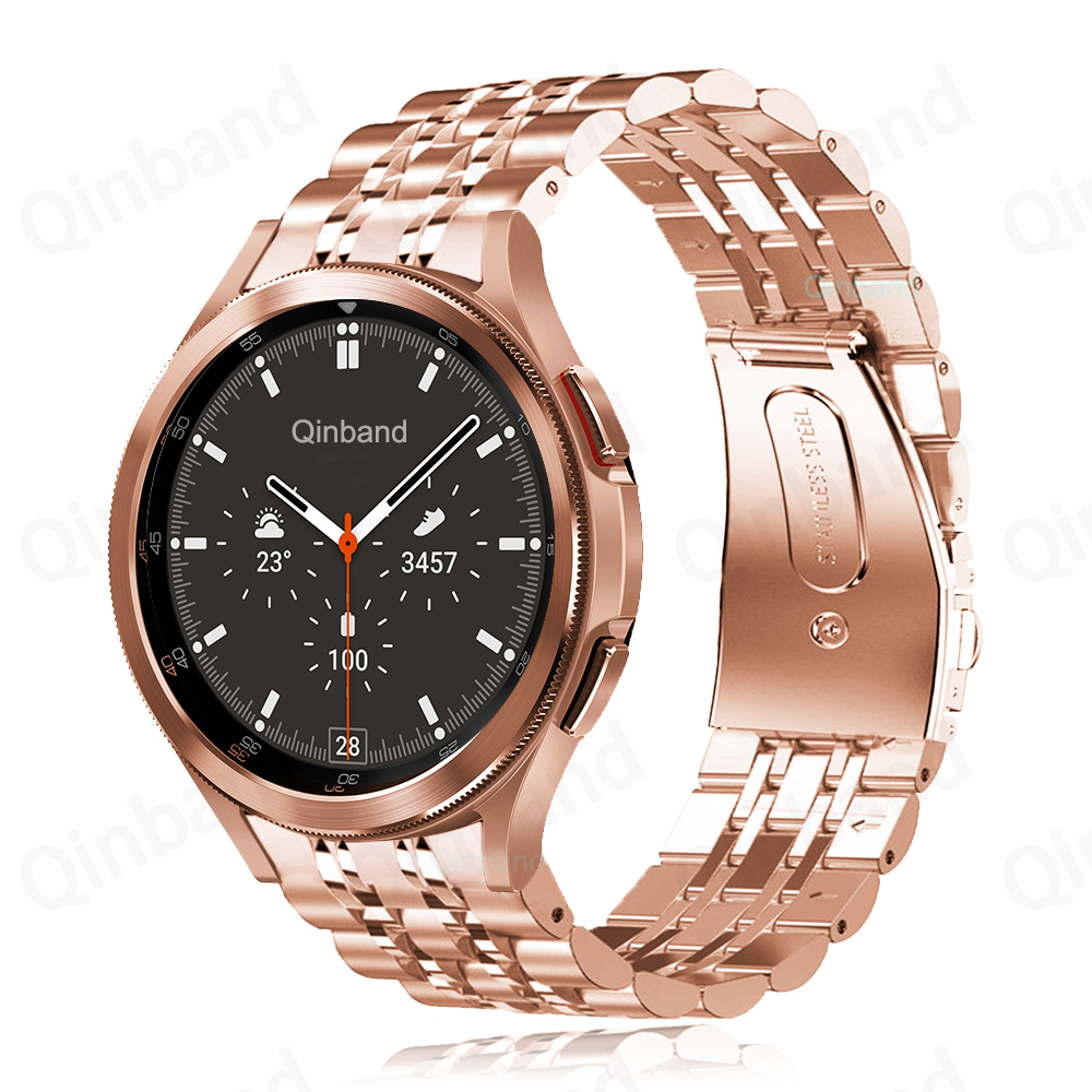 No Gaps Metal Strap for Samsung Galaxy Watch 4 Classic 46mm 42mm