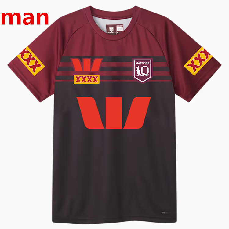 High qual new 2024 Harvey Norman QLD Maroons home rugby jersey ...