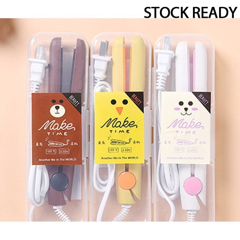 Máy là tóc uốn tóc, duỗi tóc mini tiện lợi siêu cute
