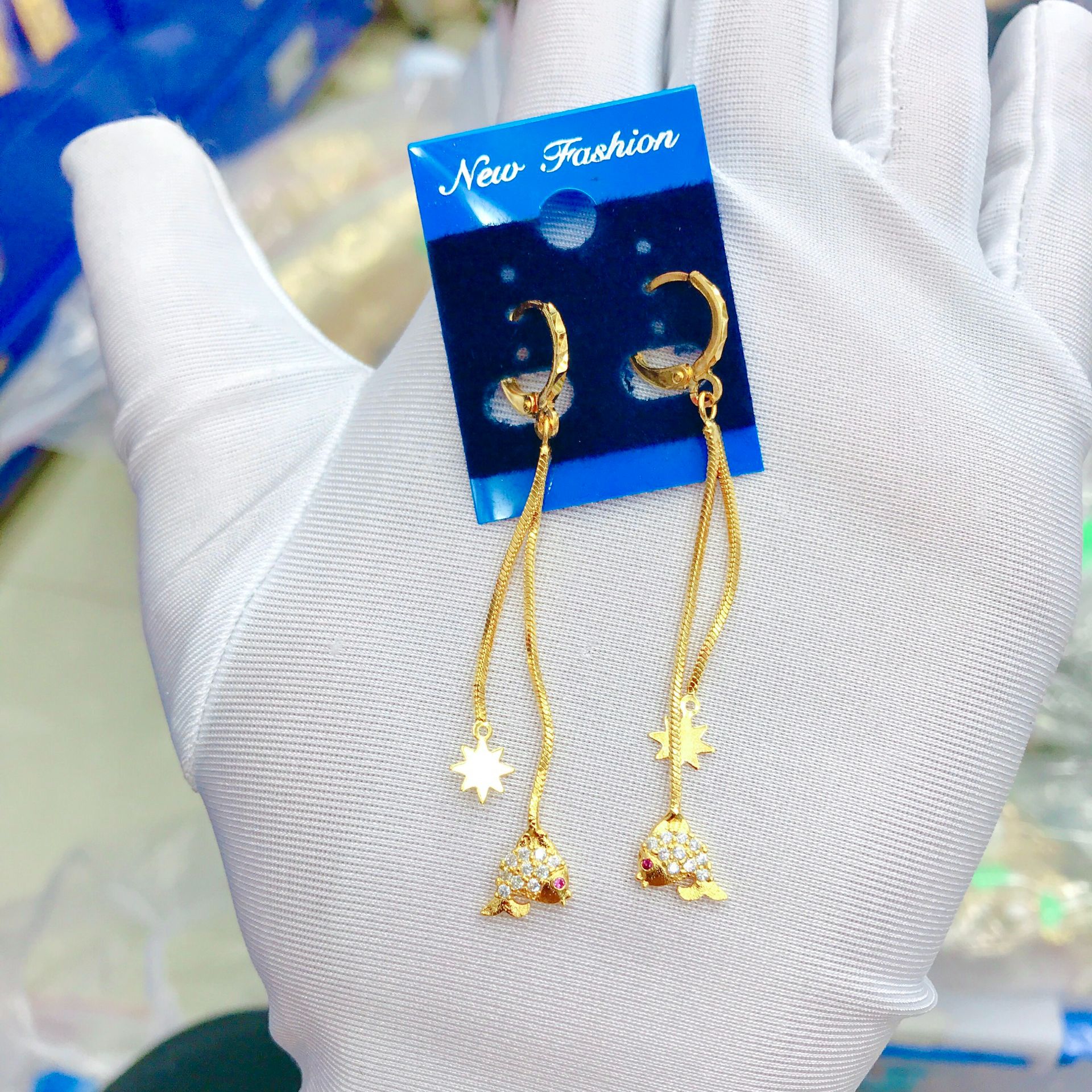 Bông tai nữ tua rua vàng - BT165222 JURI - Phù hợp với mọi lứa tuổi - Dùng Đi Tiệc, Đi Chơi Vô Cùng Sang Chảnh