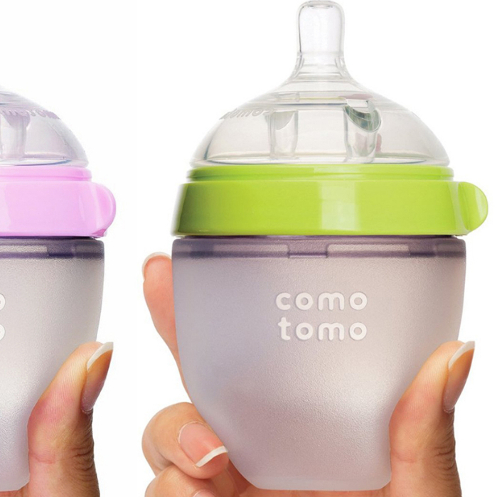 Bình sữa silicon comotomo siêu mềm 150ml/250ml - tặng tay cầm cánh tiên