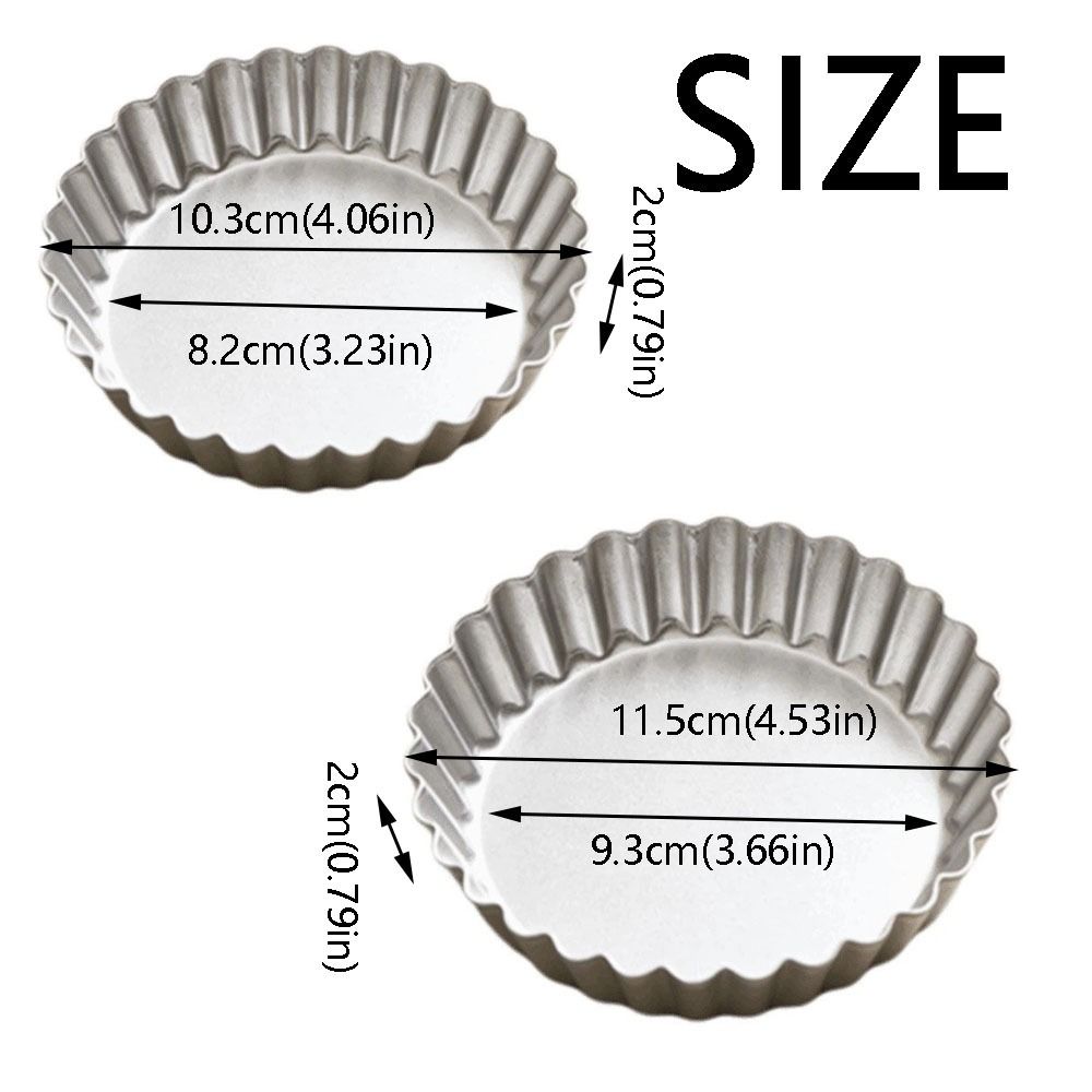 Bakeware Edge-patterned Egg Tart Molds Nonstick Flower Shape Pizza Baking Pan Aluminum Fluted Pie Plate Mould Baking