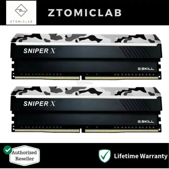 G Skill Sniper 3600 Mhz 16gb 2x8gb Ddr4 Memory F4 3600c19d 16gsxwb Lazada Singapore