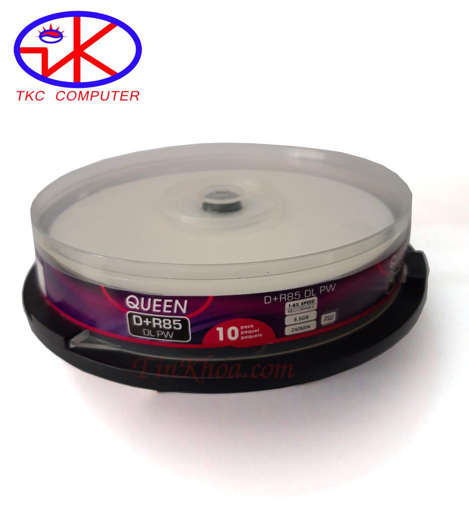 LỐC 10 ĐĨA TRẮNG DVD D+R85 QUEEN 8.5GB