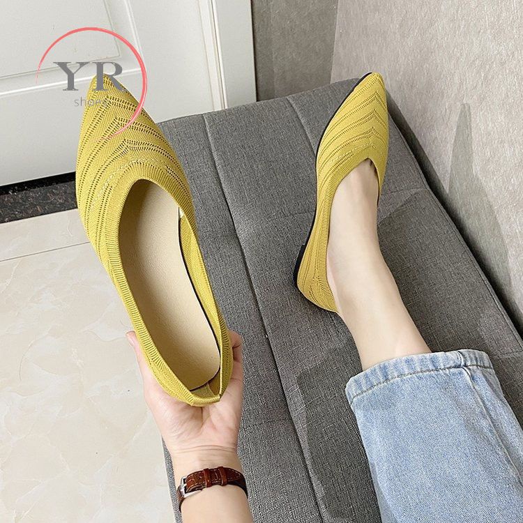 Giày Búp Bê Nữ Mũi Nhọn Thoải Mái Plus Size 35-43
