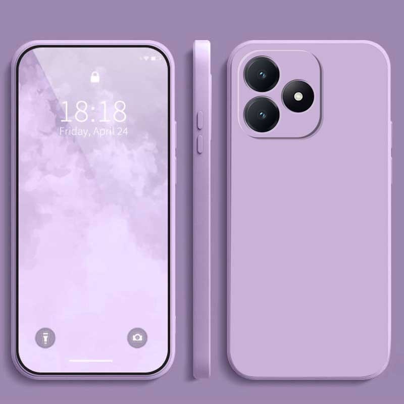 Realme C63 C 63 C61 C53 C51 Liquid Silicone Straight Edge Phone Casing Candy Color Silicone TPU Back Cover. 