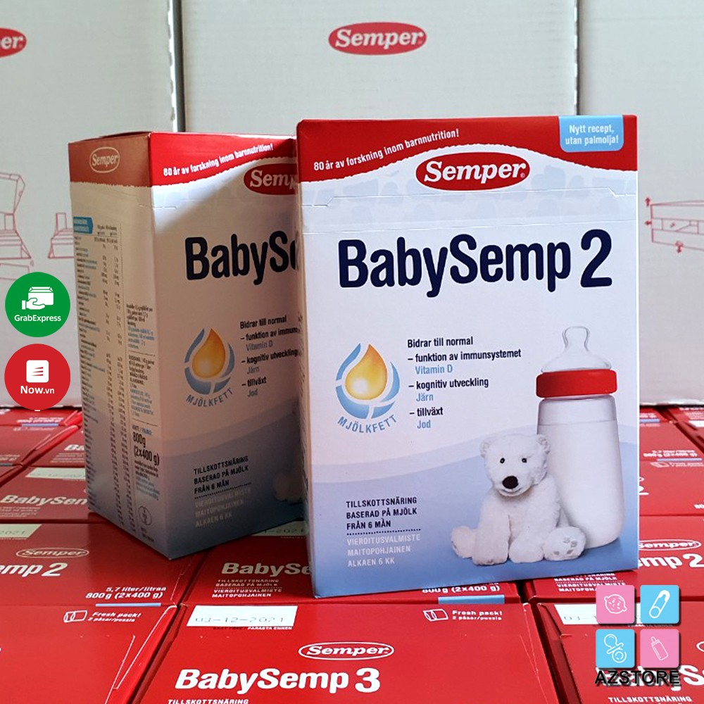 Sữa bột Semper Thụy Điển 800g từ số 1-4