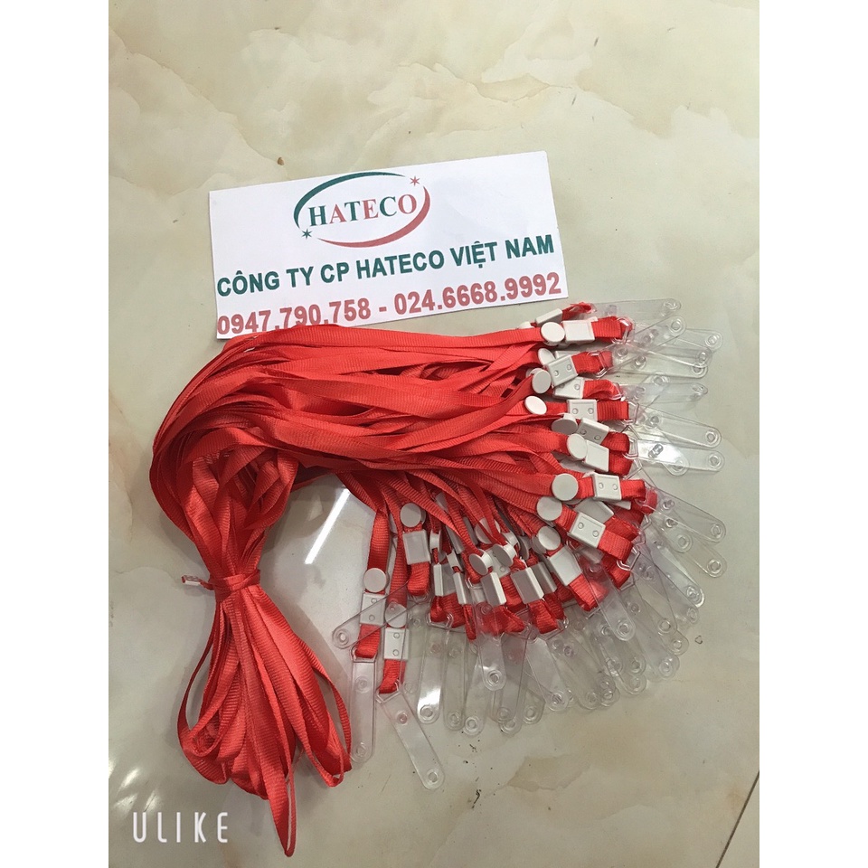 Dây đeo thẻ lụa móc nhựa học sinh sinh viên nhân viên hàng loại 1 bóng combo 100 chiếc