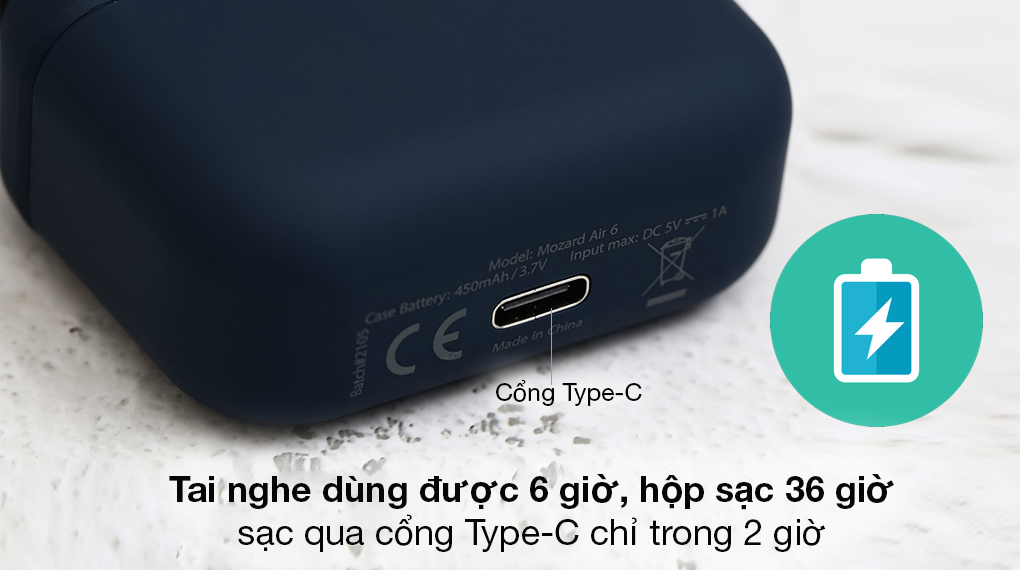 Tai nghe Bluetooth True Wireless Mozard Air 6 ( Like New )