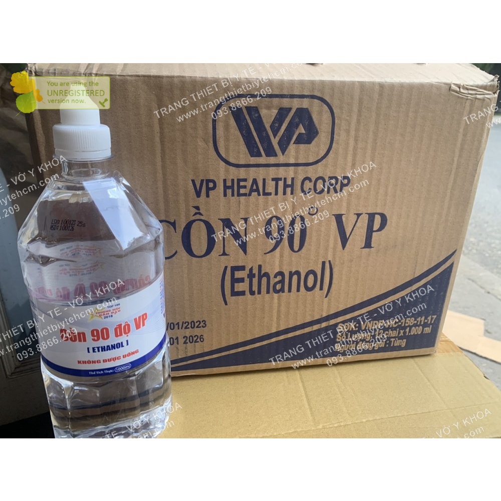 CỒN 90 ĐỘ VP CHAI 1000ml