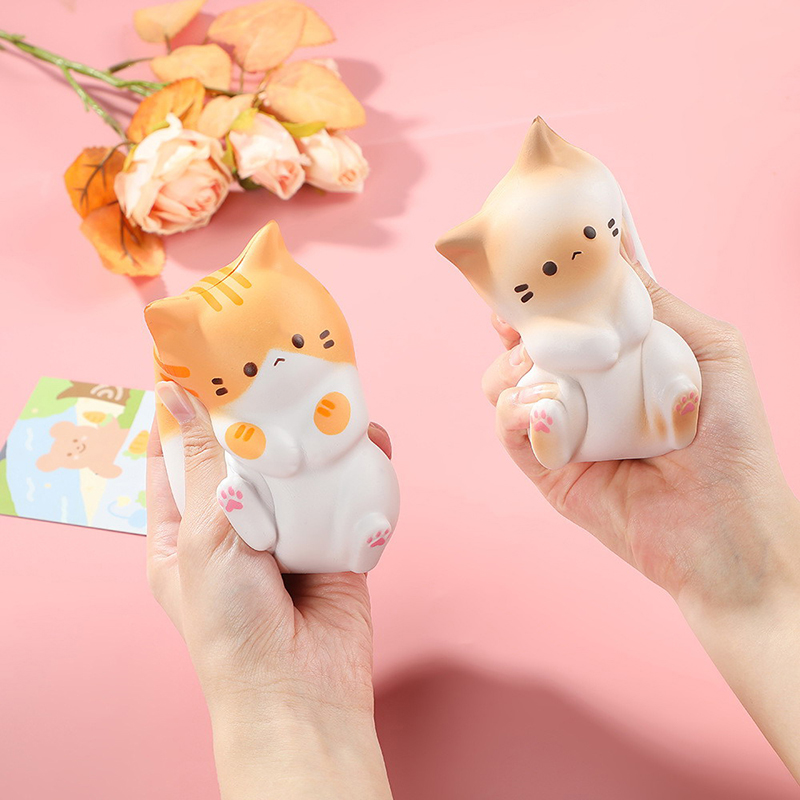 New Cat Stress Relief Squishy Toy PU Slow Rising Squeeze Antistress Ball Cartoon Table Ornaments Squishy Stress Reliever Toys. 