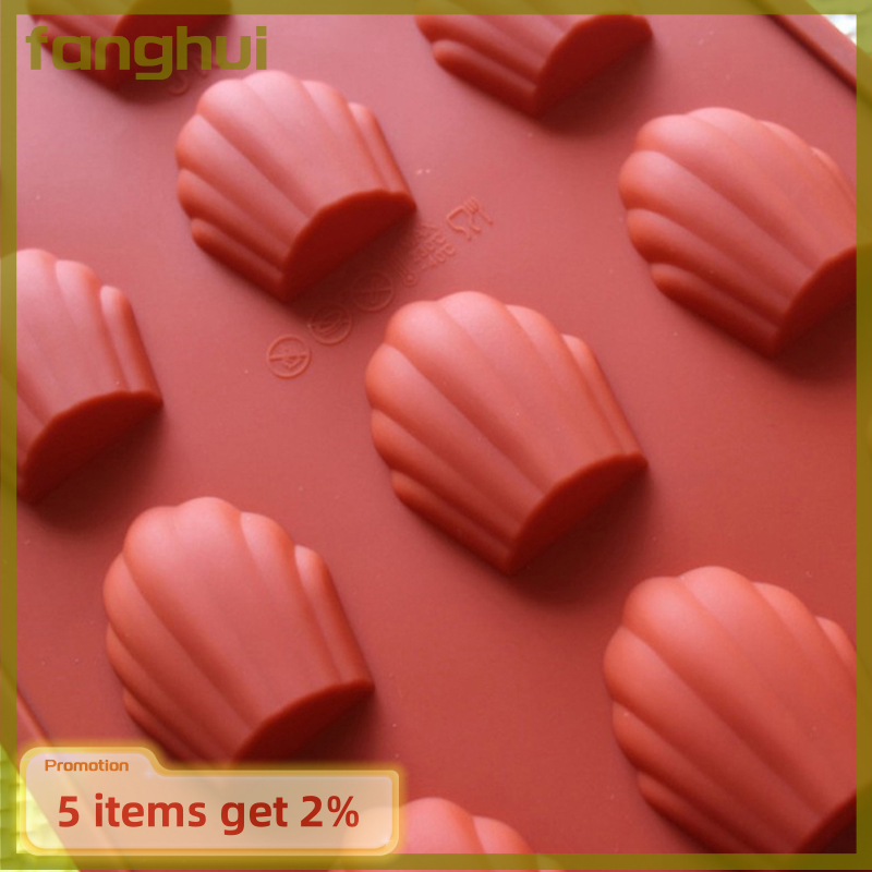 fanghui 20 Cells Madeleine Cake Mold Shell Shaped Silicone Baking Cookie Biscuit Molds