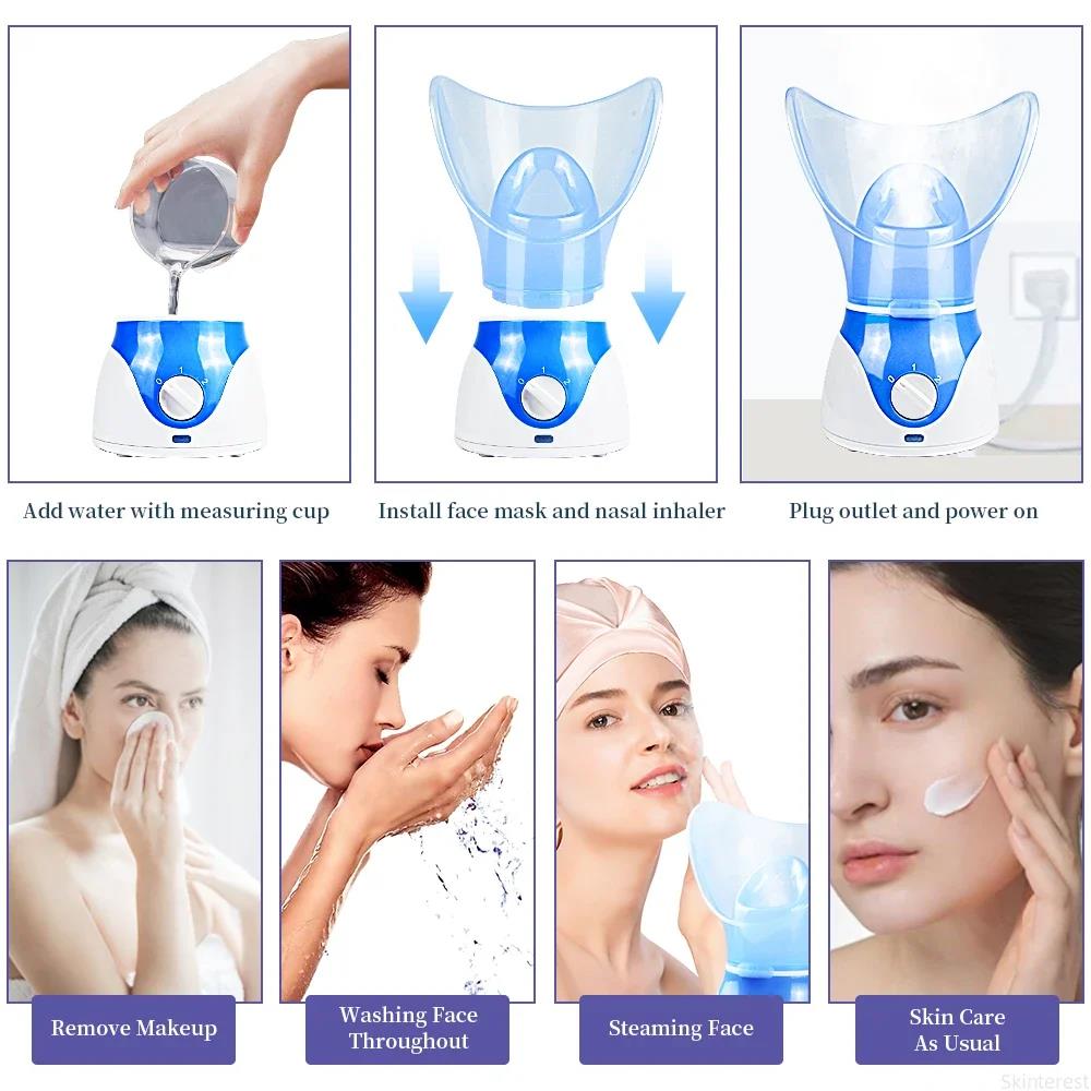 BeliefMelief New style  Facial Steamer Sauna Home SPA Warm Mist Moisturizing Pores Cleanse Clear Blackheads Acne Aromatherapy Skin Care Humidifier. 