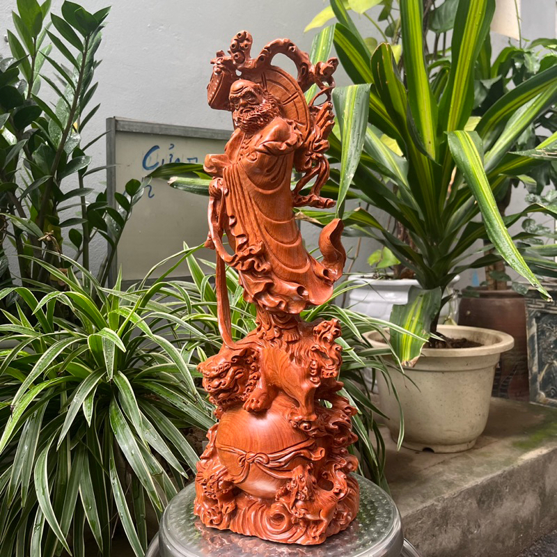 Tượng đạt ma sư tổ gỗ hương cao 40cm